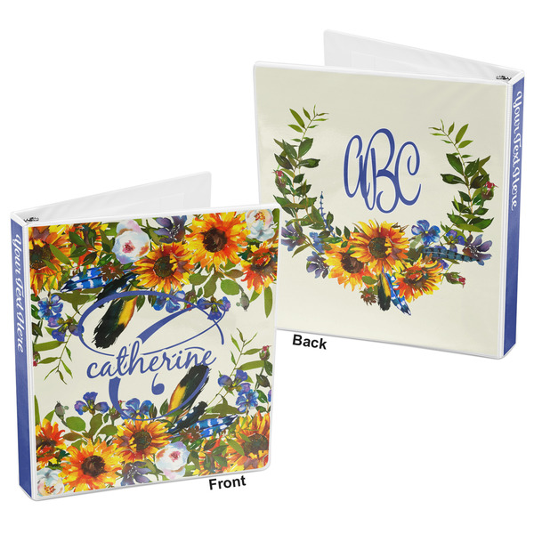 Sunflowers 3-Ring Binder Front and Back