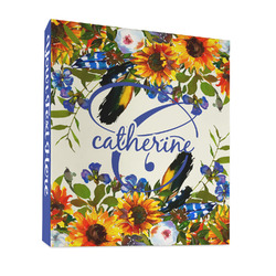 Sunflowers 3 Ring Binder - Full Wrap - 1" (Personalized)