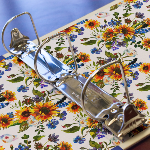 Sunflowers 3 Ring Binders - Full Wrap - 2" - DETAIL