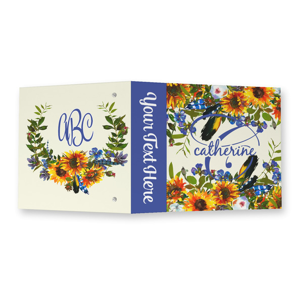 Sunflowers 3 Ring Binders - Full Wrap - 2" - OPEN OUTSIDE