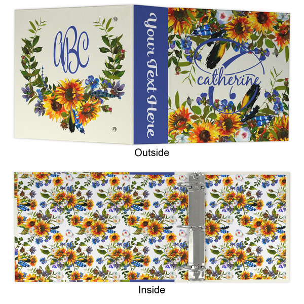 Sunflowers 3 Ring Binders - Full Wrap - 3" - APPROVAL