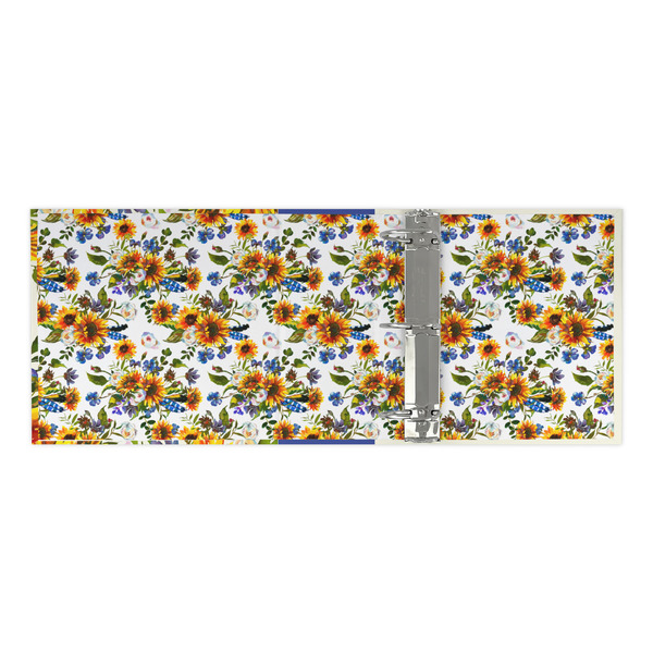 Sunflowers 3 Ring Binders - Full Wrap - 3" - OPEN INSIDE