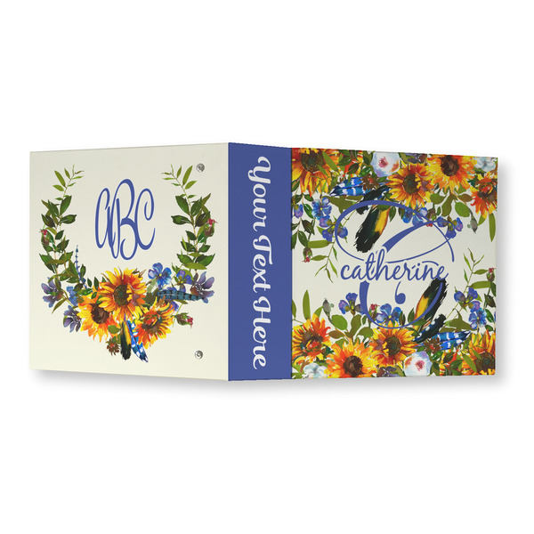 Sunflowers 3 Ring Binders - Full Wrap - 3" - OPEN OUTSIDE