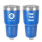 Sunflowers 30 oz Stainless Steel Ringneck Tumbler - Blue - Double Sided - Front & Back