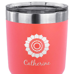 Sunflowers 30 oz Stainless Steel Tumbler - Coral - Double Sided (Personalized)