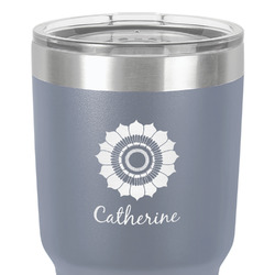 Sunflowers 30 oz Stainless Steel Tumbler - Grey - Double-Sided (Personalized)