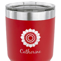 Sunflowers 30 oz Stainless Steel Tumbler - Red - Single Sided (Personalized)