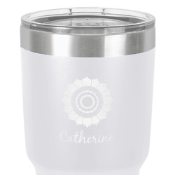 Sunflowers 30 oz Stainless Steel Tumbler - White - Double-Sided (Personalized)