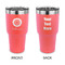 Sunflowers 30 oz Stainless Steel Ringneck Tumblers - Coral - Double Sided - APPROVAL