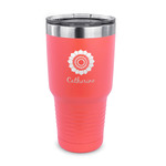 Sunflowers 30 oz Stainless Steel Tumbler - Coral - Single Sided (Personalized)