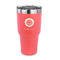 Sunflowers 30 oz Stainless Steel Ringneck Tumblers - Coral - FRONT