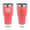 Sunflowers 30 oz Stainless Steel Ringneck Tumblers - Coral - Single Sided - APPROVAL