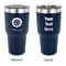Sunflowers 30 oz Stainless Steel Ringneck Tumblers - Navy - Double Sided - APPROVAL