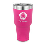 Sunflowers 30 oz Stainless Steel Tumbler - Pink - Single Sided (Personalized)