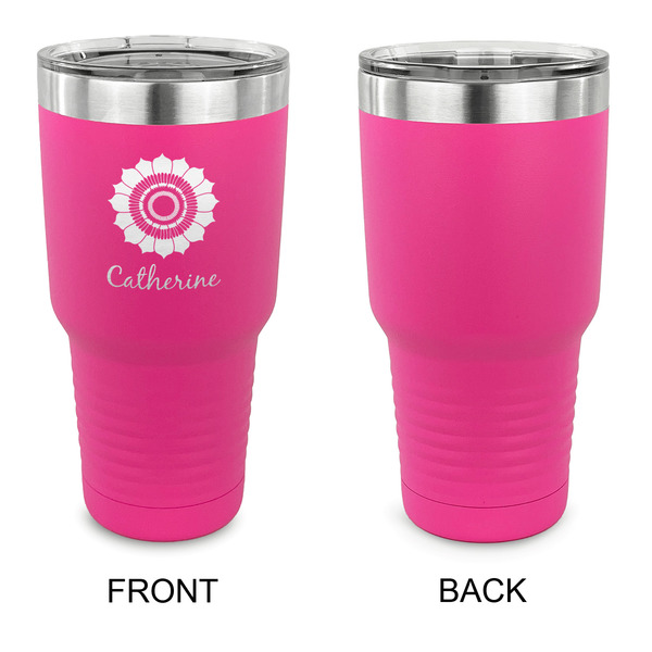 Sunflowers 30 oz Stainless Steel Ringneck Tumblers - Pink - Single Sided - APPROVAL