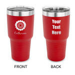 Sunflowers 30 oz Stainless Steel Tumbler - Red - Double Sided (Personalized)