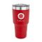 Sunflowers 30 oz Stainless Steel Ringneck Tumblers - Red - FRONT