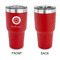 Sunflowers 30 oz Stainless Steel Ringneck Tumblers - Red - Single Sided - APPROVAL