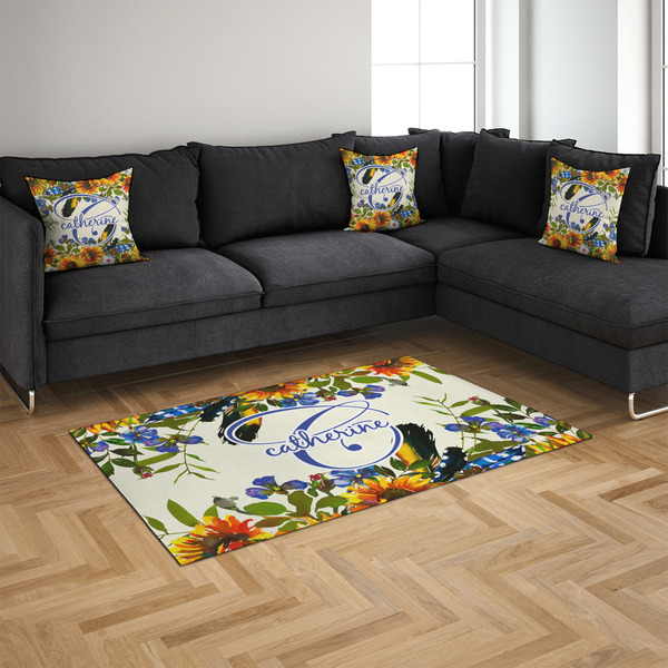 Sunflowers 4'x6' Indoor Area Rugs - IN CONTEXT