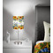 Sunflowers 7 inch drum lamp shade - in room