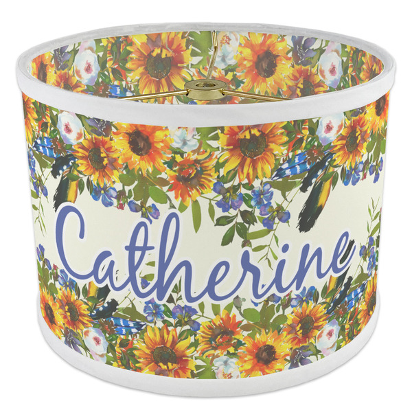 Sunflowers 8" Drum Lampshade - ANGLE Poly-Film