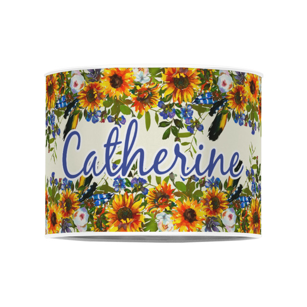 Sunflowers 8" Drum Lampshade - FRONT (Poly Film)
