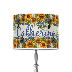 Sunflowers 8" Drum Lamp Shade - Poly-film (Personalized)