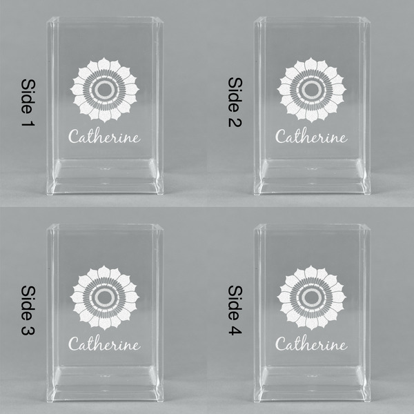 Sunflowers Acrylic Pen Holder - All Sides