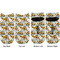 Sunflowers Adult Ankle Socks - Double Pair - Front and Back - Apvl