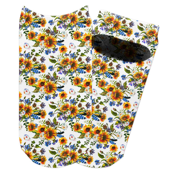 Custom Sunflowers Adult Ankle Socks