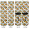 Sunflowers Adult Crew Socks - Double Pair - Front and Back - Apvl