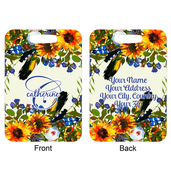 Sunflowers Aluminum Luggage Tag (Front + Back)