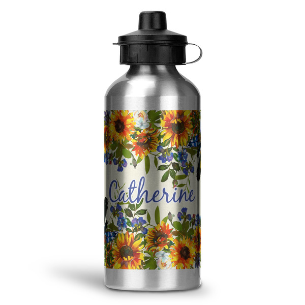 Custom Sunflowers Water Bottles - 20 oz - Aluminum (Personalized)