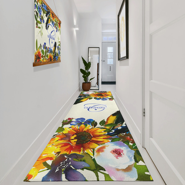 Sunflowers Area Rug Sizes - In Context (vertical)
