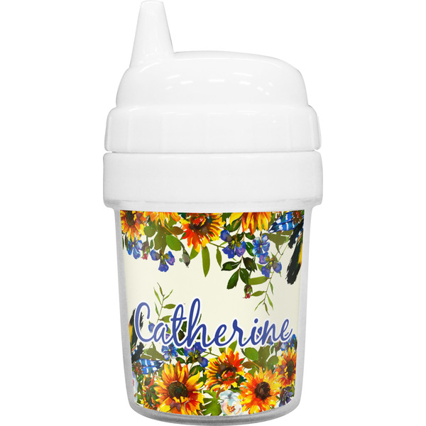 Custom Sunflowers Baby Sippy Cup (Personalized)