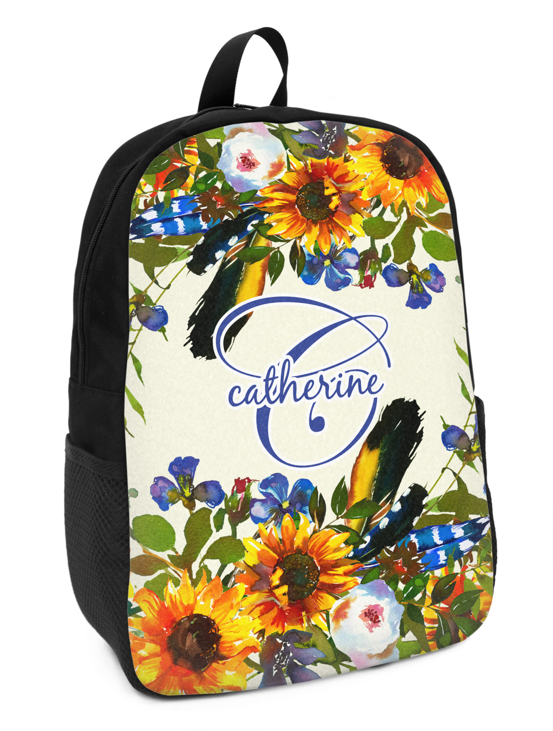 Kids Sunflower Backpack Set 3-Piece - School Backpack, Lunch Box & Pencil Case, Fun Birthday Gift