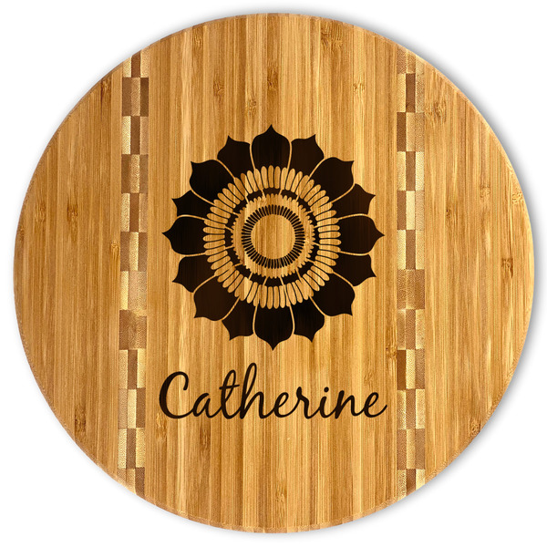 Custom Sunflowers Bamboo Cutting Board (Personalized)