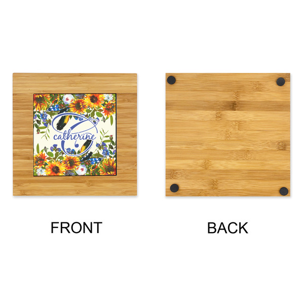 Sunflowers Bamboo Trivet with 6" Tile - APPROVAL