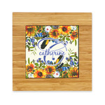 Sunflowers Bamboo Trivet with Ceramic Tile Insert (Personalized)
