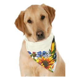 Sunflowers Dog Bandana Scarf w/ Name and Initial