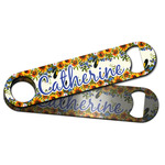 Sunflowers Bar Bottle Opener w/ Name and Initial