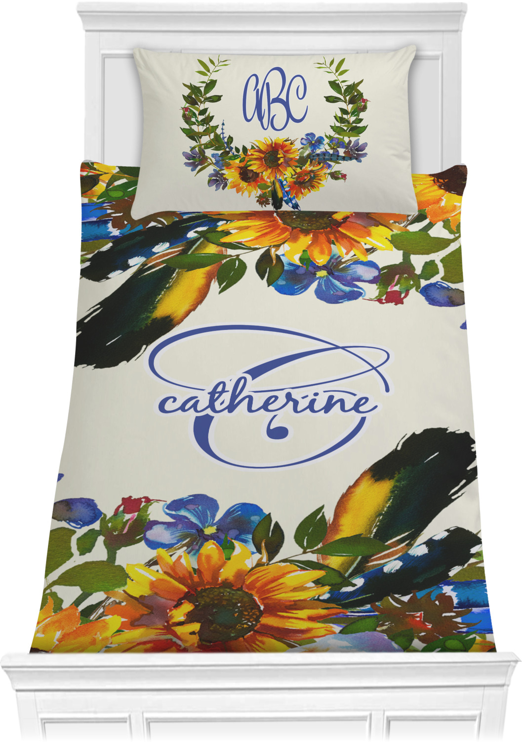 Sunflowers Comforter Set Twin (Personalized) YouCustomizeIt