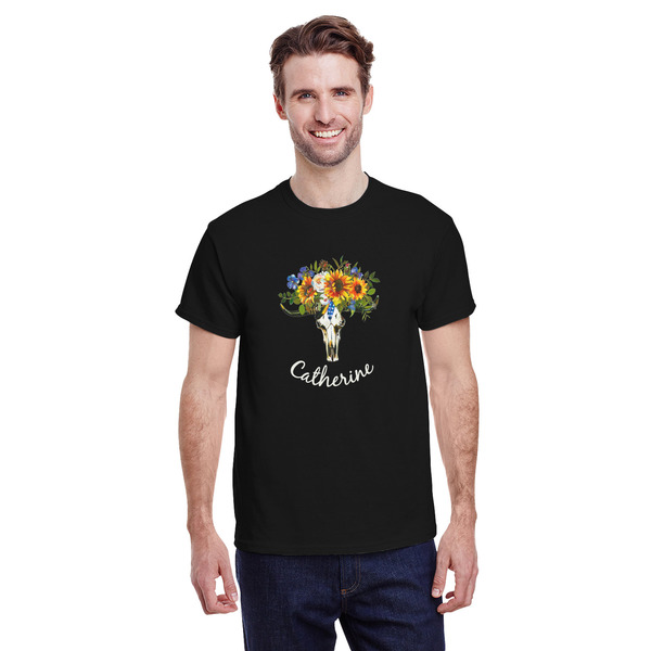 Custom Sunflowers T-Shirt - Black (Personalized)