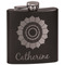 Sunflowers Black Flask Set (Personalized)