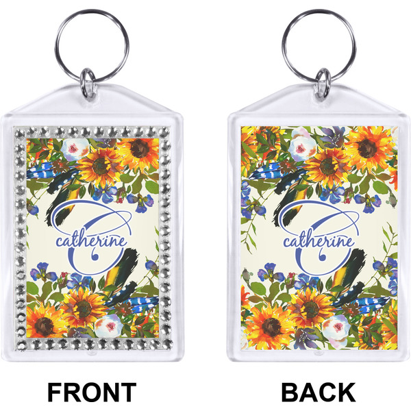 Sunflowers Bling Keychain (Front + Back)