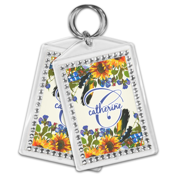 Sunflowers Bling Keychain - MAIN