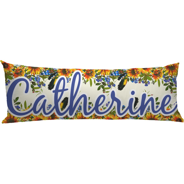 Custom Sunflowers Body Pillow Case (Personalized)