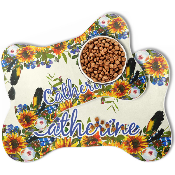 Sunflowers Bone Shaped Dog Mats - MAIN