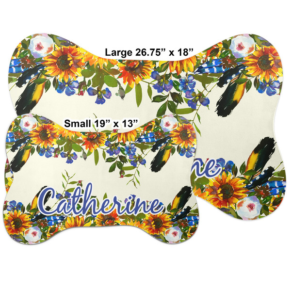 Sunflowers Bone Shaped Mat Comparison