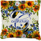 Sunflowers Faux-Linen Throw Pillow 26" (Personalized)